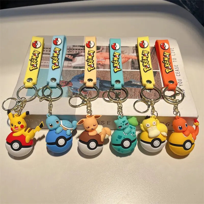 Cute Pokemon Pokeball Keychain