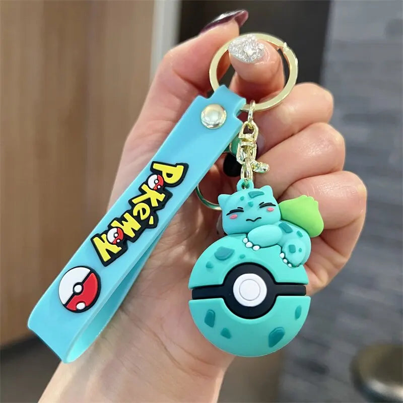 Cute Pokemon Pokeball Keychain