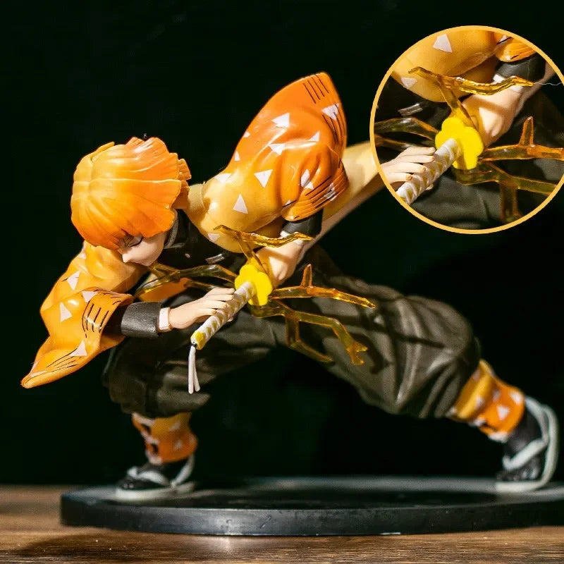 15cm Anime Demon Slayer Action Figure Model Agatsuma Zenitsu