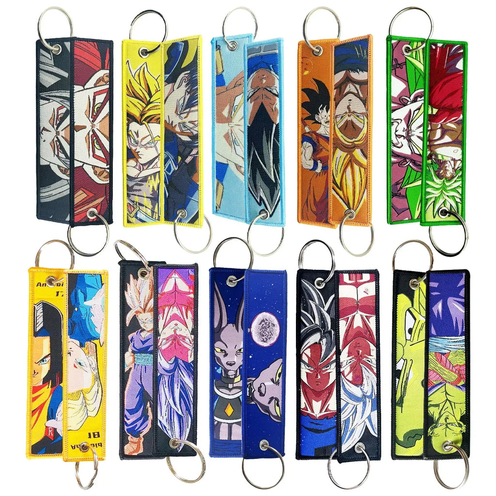 Dragon Ball Embroidered Anime Keychain Collection