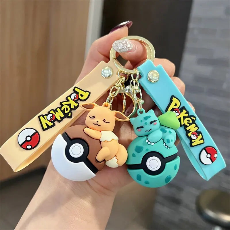 Cute Pokemon Pokeball Keychain