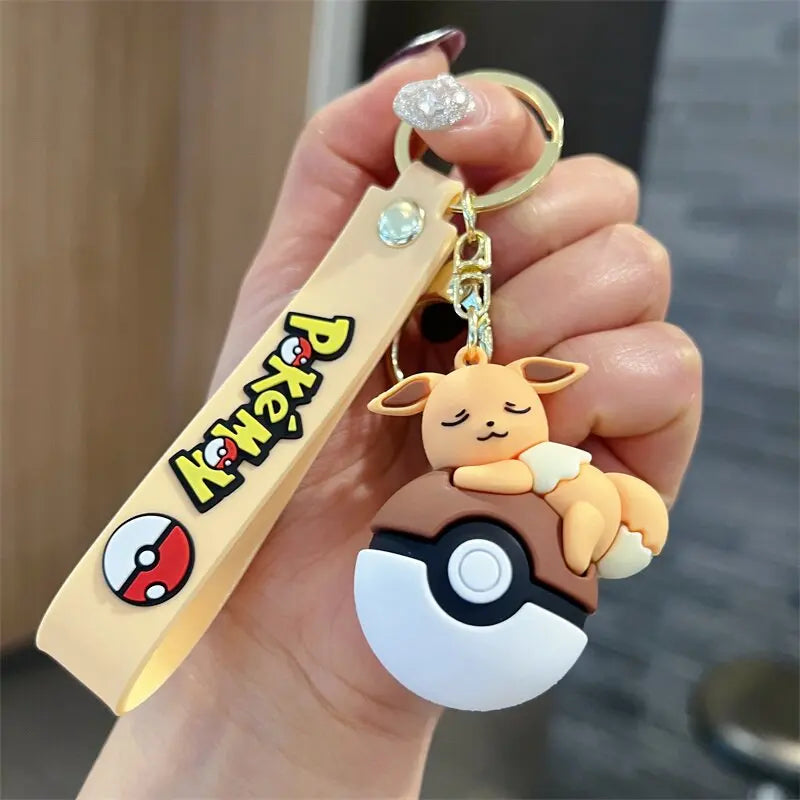 Cute Pokemon Pokeball Keychain