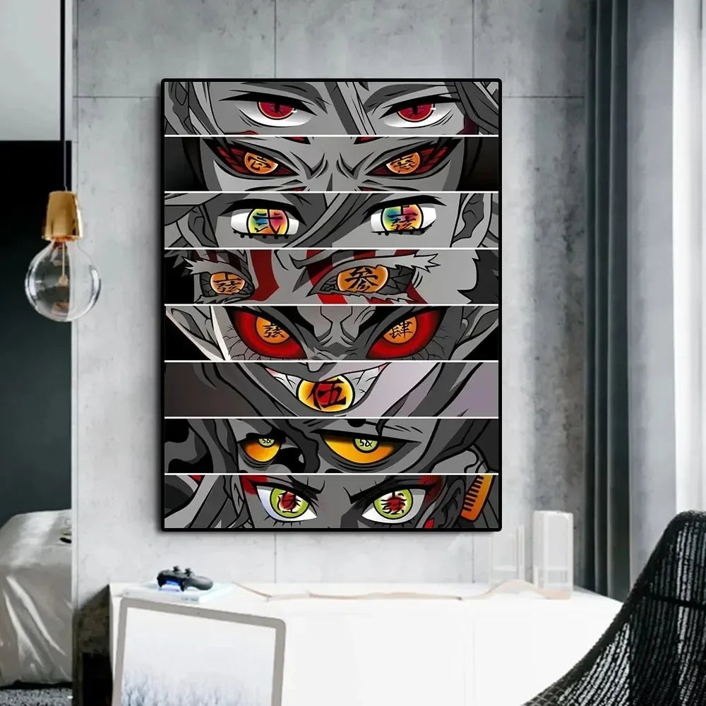 Anime Eyes Demon Slayer Posters
